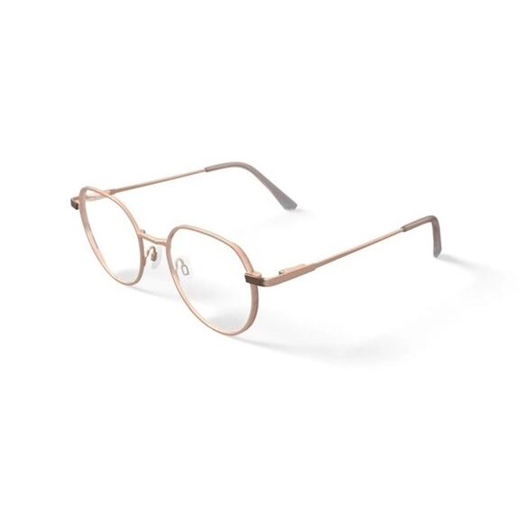 **Frame Only** Women MV026 Marissa Round Prescription Eyeglasses Gold W Case - Picture 2 of 6